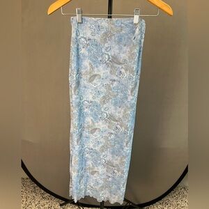 See You Monday Blue Paisley Maxi Skirt